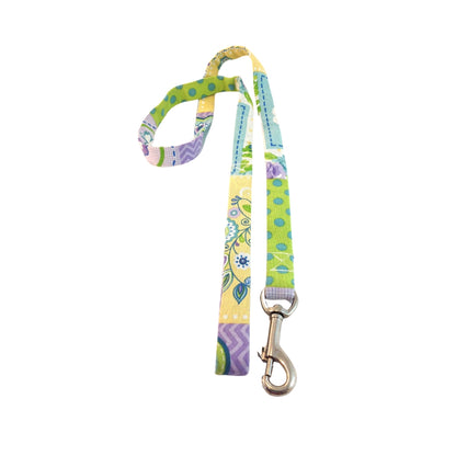 "Floral Check" Dog Leash