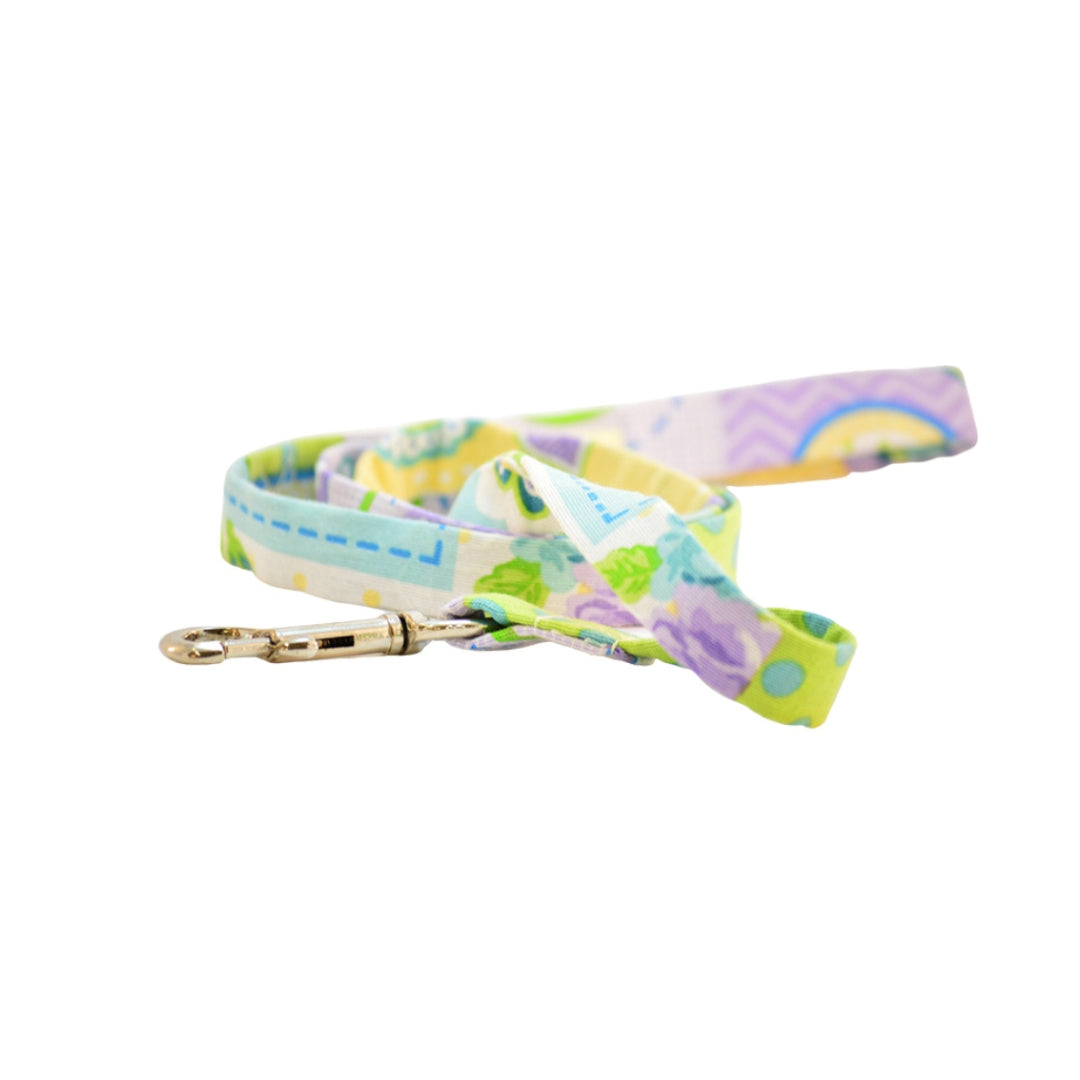 "Floral Check" Dog Leash