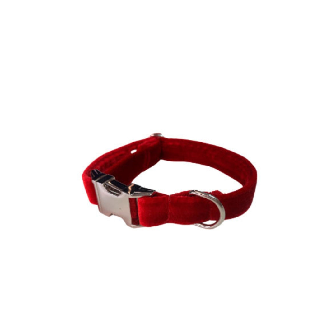 Collar para Perro "Mi Terciopelo Rojo"