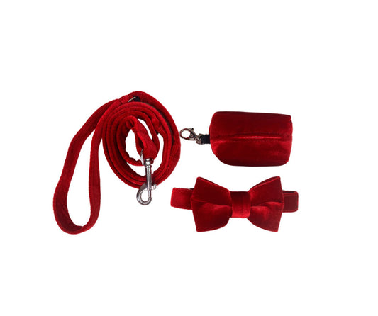 Conjunto paseo Perruno "Mi Terciopelo Rojo"