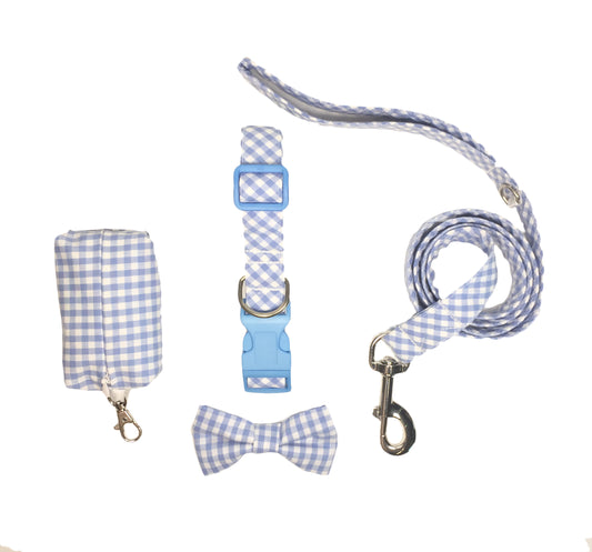 Conjunto paseo Perruno "Azul Vichy"