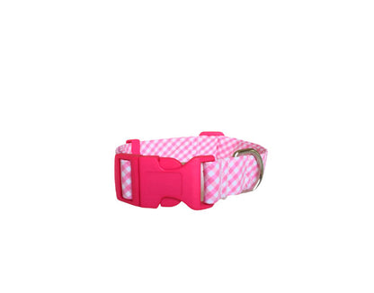 Collar para Perro "Vichy Rosa"