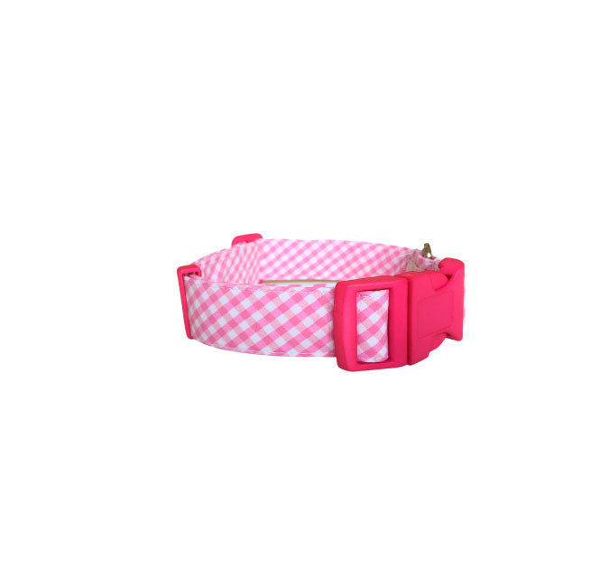 Collar para Perro "Vichy Rosa"